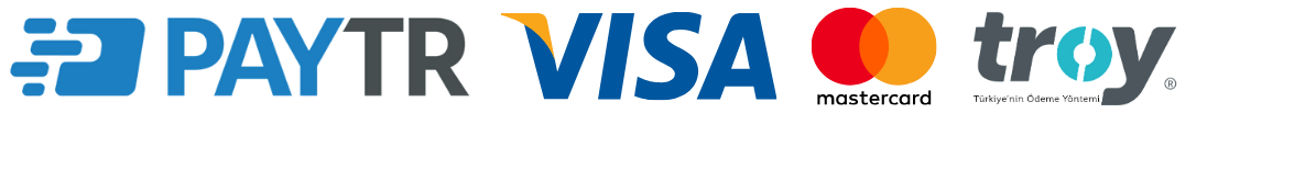 Ödeme yöntemleri: PayTR, Visa, Mastercard, Troy